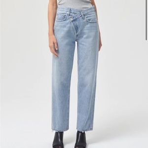 Agolde Suburbia Criss Cross High Waisted Upsized Jeans